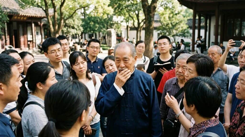 현면한 사람의 침묵 하는 모습