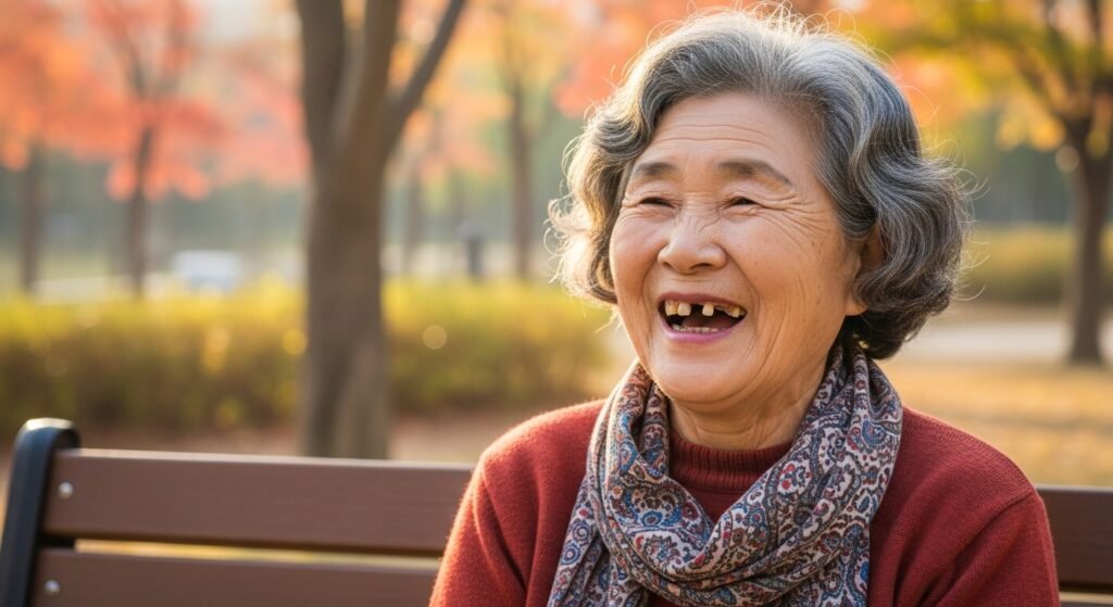 후회 없는 삶 - 마지막에 환하게 웃는 할머니