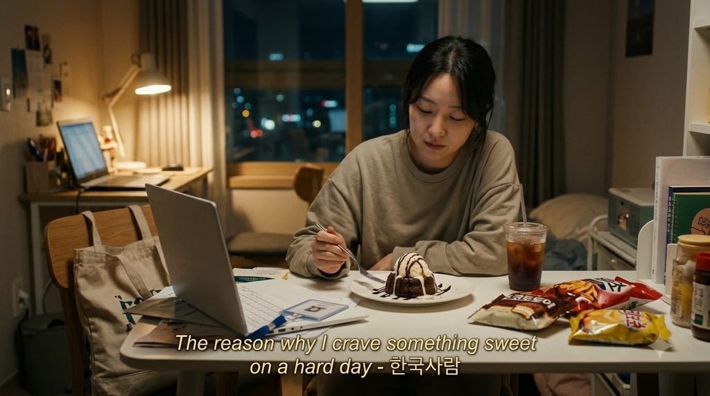 스트레스 단 음식